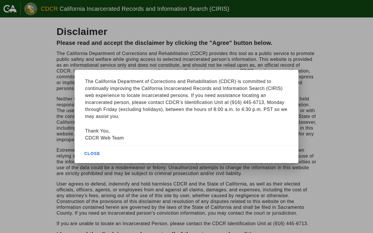 California CDCR search for Santa Barbara County state prison records