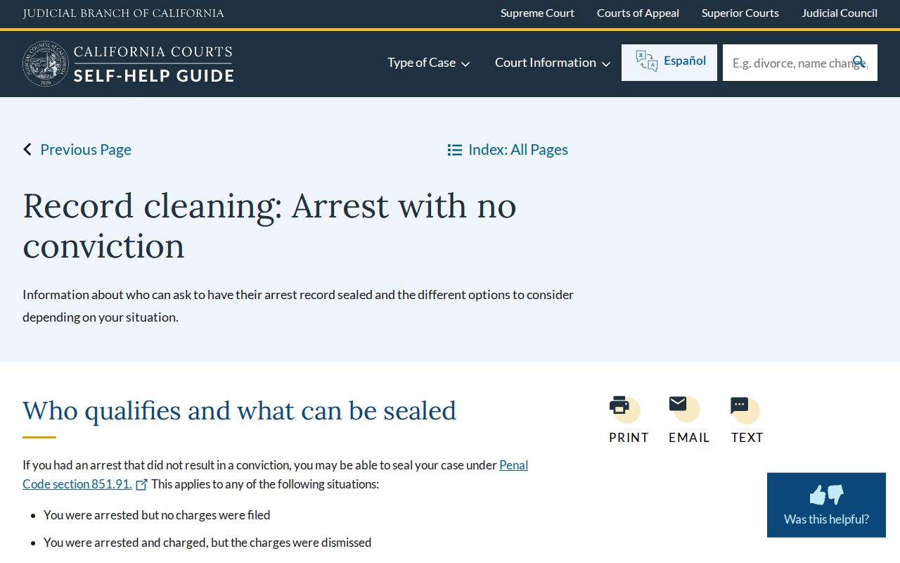 California Courts arrest sealing guidance for Santa Barbara County booking records
